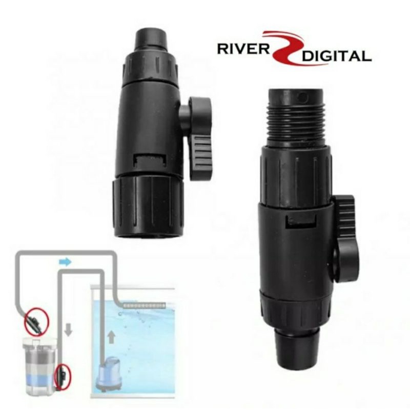 Double Tap Hose Quick Release Connect 16/22 16mm Kran Selang Canister Aquape filter aquarium
