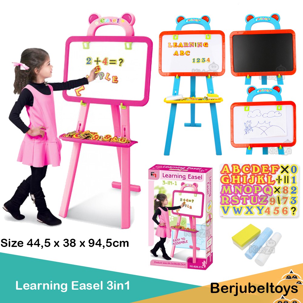 

Mainan Anak Perempuan / Laki Laki / LEARNING EASEL / PAPAN TULIS 3 IN 1 Belajar Daring L31E
