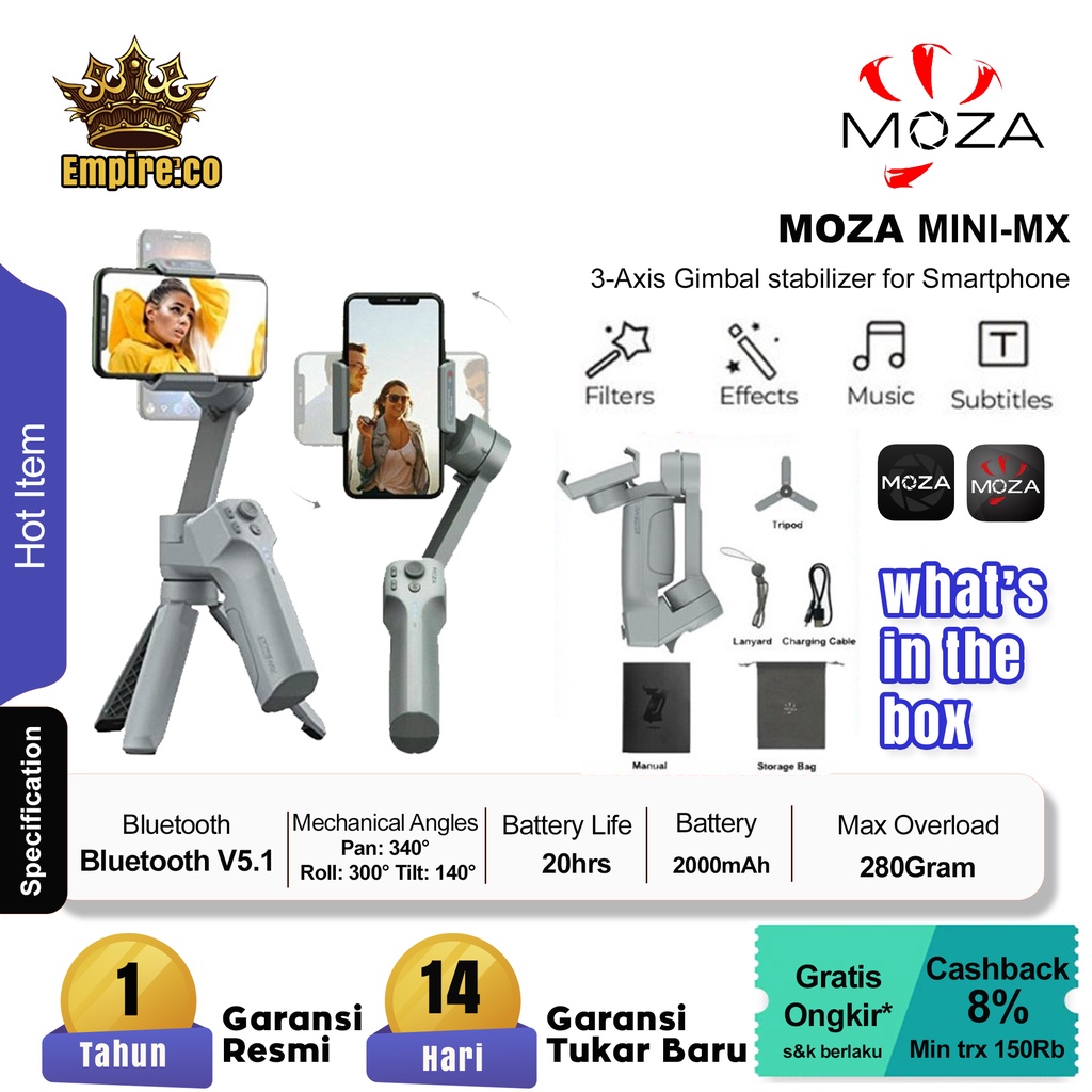 MOZA Mini MX Smartphone Gimbal Stabilizer