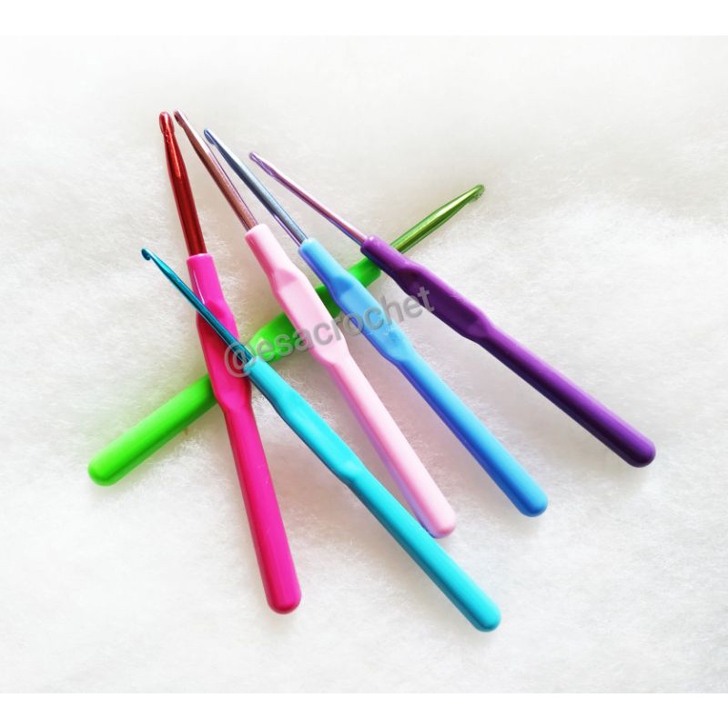 HAKPEN RAJUT ALUMINIUM SATUAN HAKPEN RAJUT MURAH HAKPEN PEGANGAN PLASTIK HAKPEN ALUMUNIUM