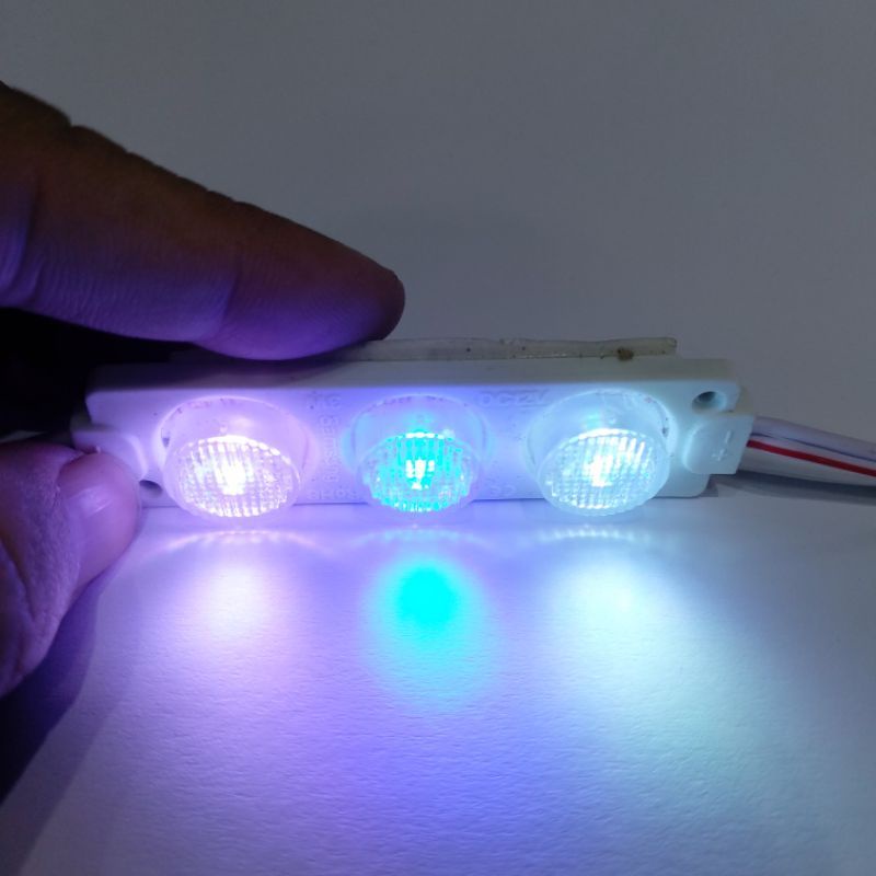 Lampu LED 3 Mata Jumbo RGB (Red Green Blue) 12V / 24V