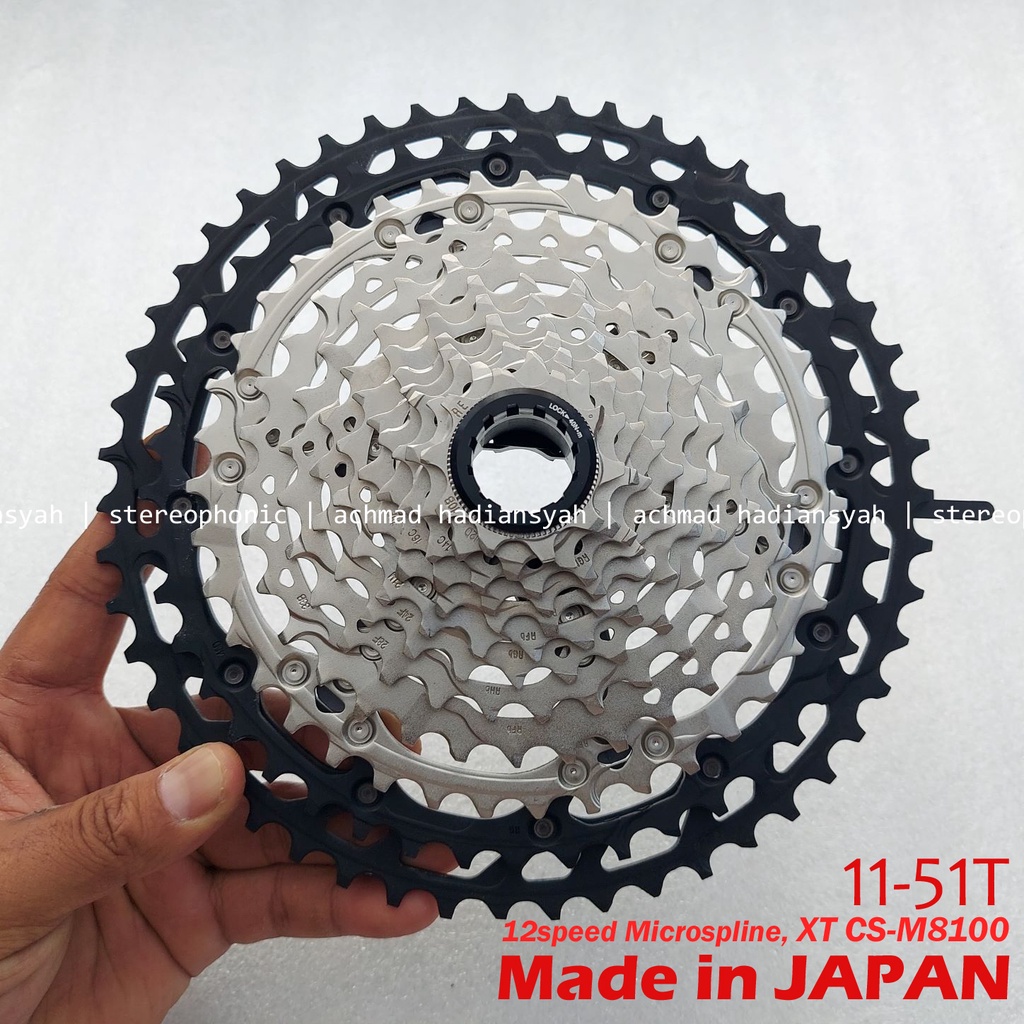 ORIGINAL NEW.. Sprocket 12 speed Microspline SHIMANO XT CS-M8100 11-51T Sprocket XT Microspline 12sp