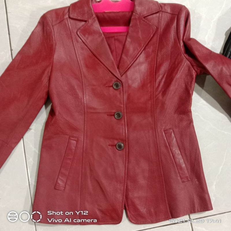 jaket kulit wanita asli kulit domba