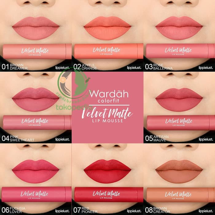 Jual Wardah Colorfit Velvet Matte Lip Mousse 4gr Indonesia|Shopee Indonesia