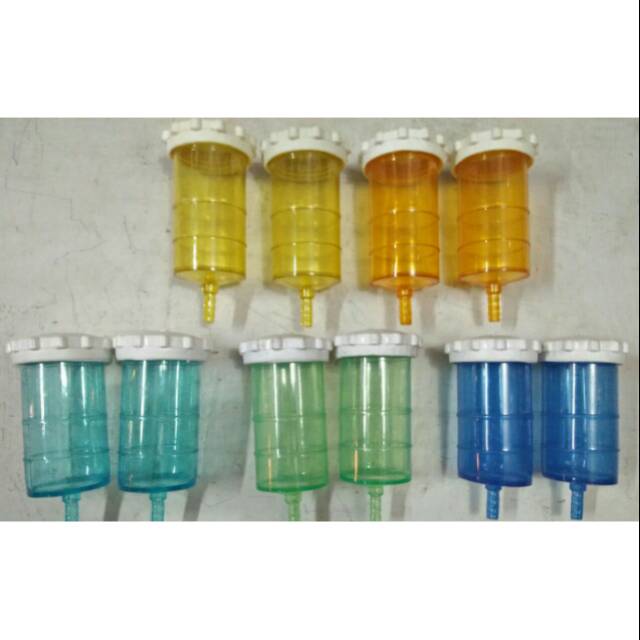  Botol  wadah air radiator plastik warna  transparan kuning  