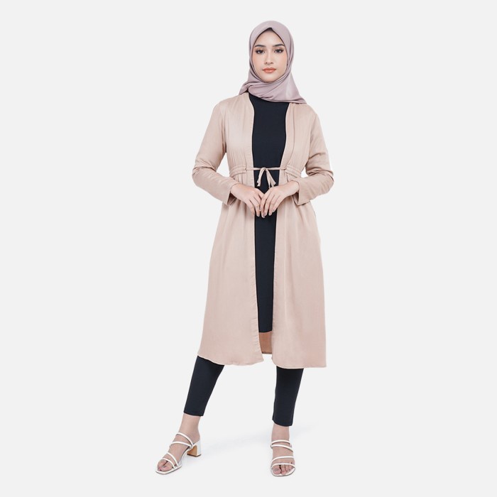 Unik Queensland Outer Kardigan Wanita Lengan Panjang LIN000043Q Coklat - S Diskon