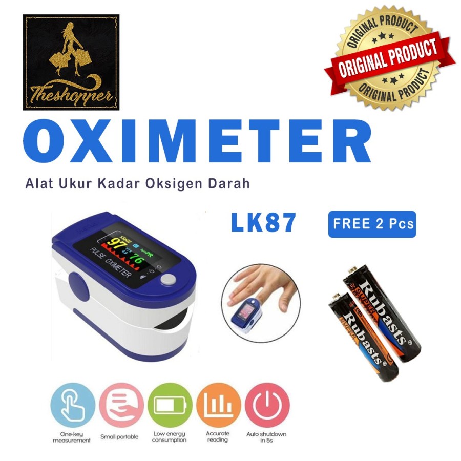 Oximeter Oxymeter Oksimeter Fingertip Pulse Ukur heartrate kadar oksigen darah Murah