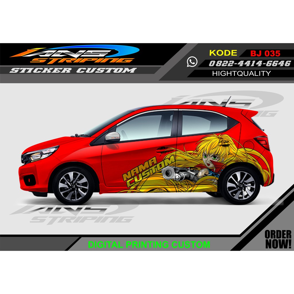 VARIASI STIKER MOBIL BRIO/ DECAL STIKER MOBIL BRIO, JAZZ, AVANZA DLL