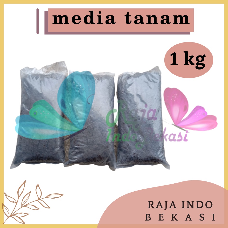 MEDIA tanam organik tanah subur siap pakai repack 1 kg - KILOAN TERMURAH