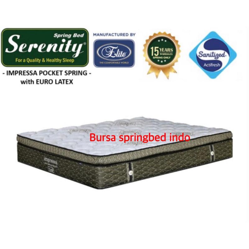 elite serenity impressa pocket latex 120 x 200 kasur spring bed
