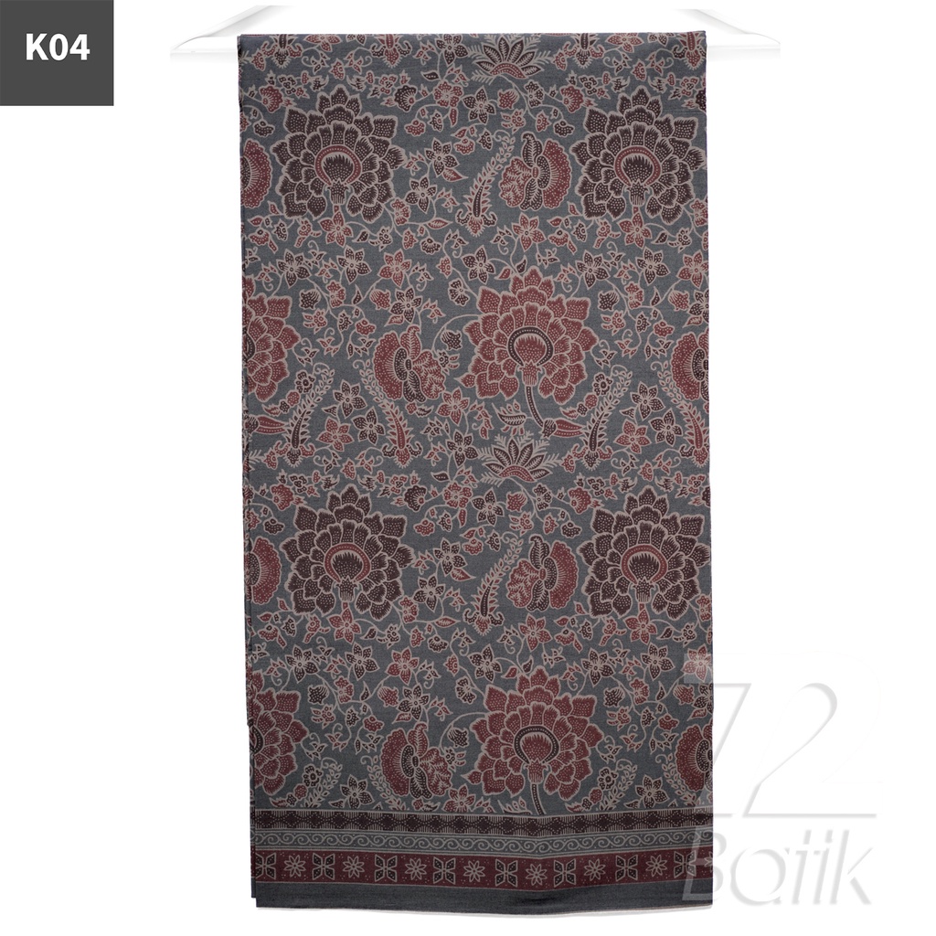 KAIN BATIK PREMIUM Bahan Katun Motif Kembang Puspo Sari Warna Merah Bata 721753 Cap 72 Jarik Jarit Samping Kebat Panjang Batik Katun Modern Premium Bahan Seragam Batik Pernikahan Kantor Keluarga Murah Kamen Jadi Batik Bali Lembaran