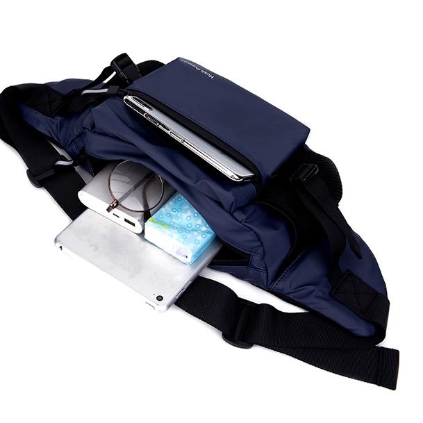 COD Hush Puppies Tas Pria Waist Bag 2110 Navy (ART. 999)