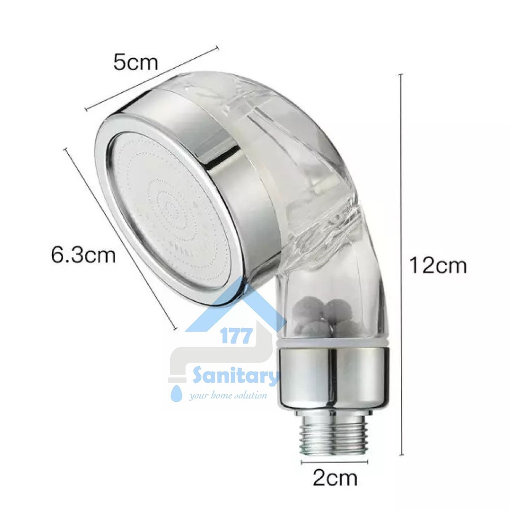 Super Shower MINI Hand shower SALON 1072 PUTIH- water saving shower tekanan turbo spiral saloon selang telepon irit telephone white 1.5m /B40