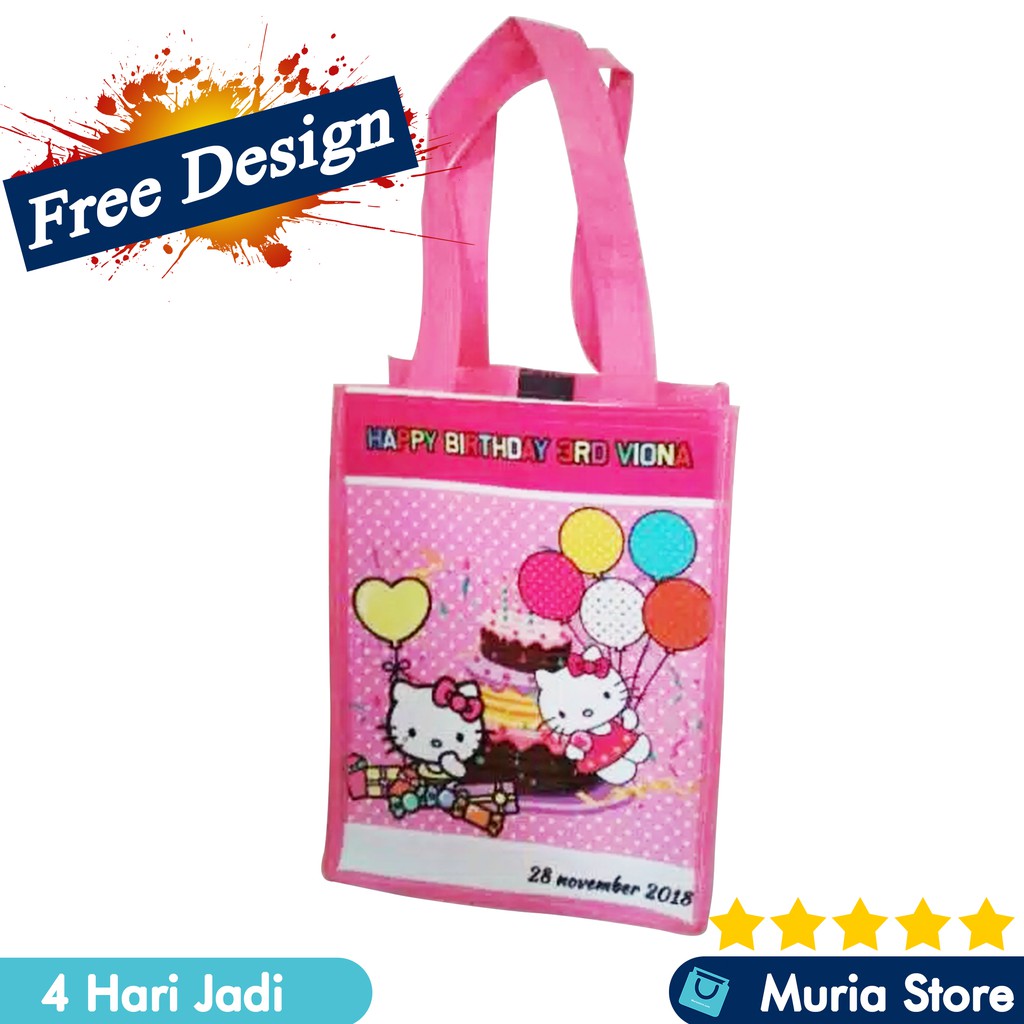 

Tas Ulang Tahun - Goodie Bag 15 x 10 x 20 cm Tebal