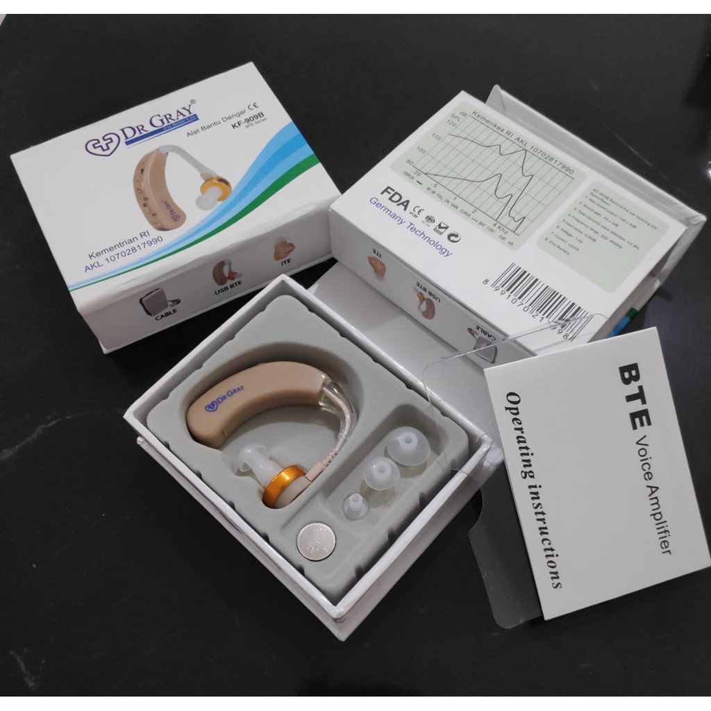 [GRAY.STORE178] Alat Bantu Dengar KF909B Dr Gray Hearing Aid Cantol BTE Series KF-909B - KF909B