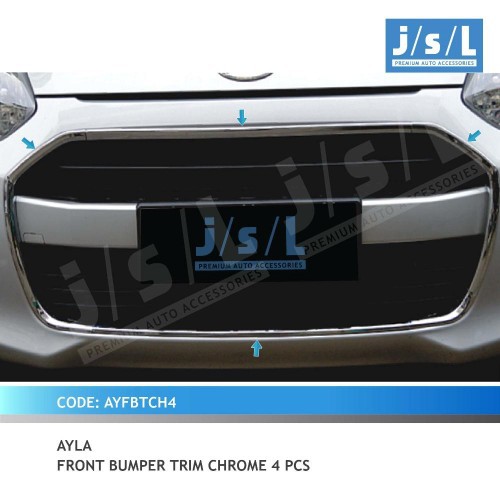 List Bumper Depan Ayla Chrome 4pcs