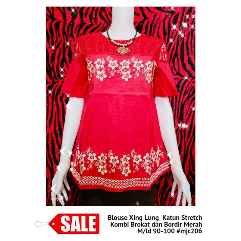SALE Blouse Xing Lung  Katun Stretch