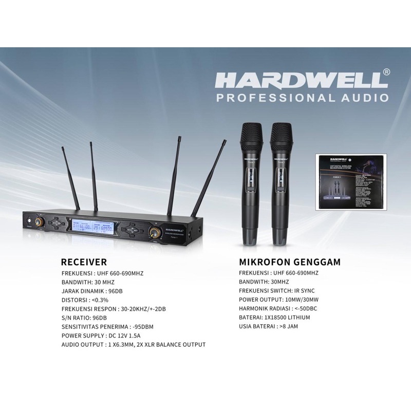 Mic wireless Hardwell Force 1 original hardwell force 1 handheld FORCE1