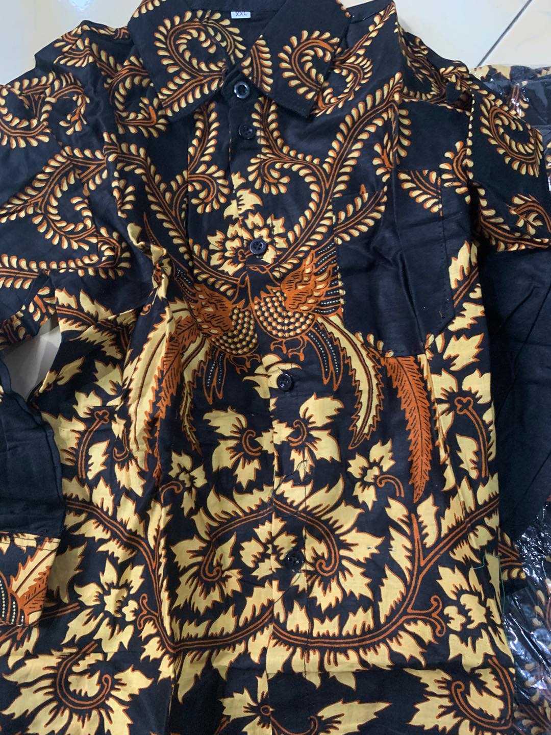 Batik Couple Keluarga Sania Ruffle Ori Ndoro Jowi Dnt Motif Pare Ngadek