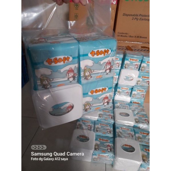 Tissu T-SOFT POP UP isi 4pc tisue 200sheet Free kotak tissue
