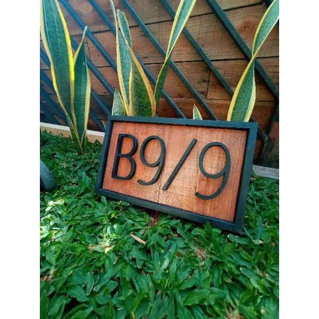 Nomor Rumah Kayu Jati Nomer Rumah Custom Jati perhutani rustic Huruf Kayu Huruf Timbul