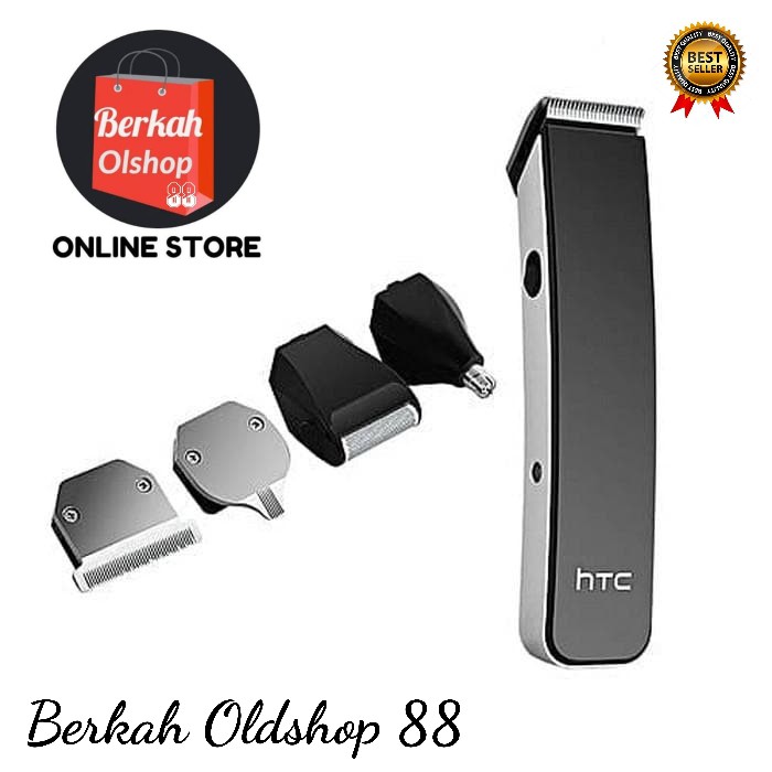 Berkah Oldshop 88 - Hair Clipper Trimmer HTC AT-1201 Alat Mesin Cukur Rambut Multigroom 5 in 1 Professional Hair Clipper Trimmer
