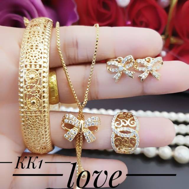 Xuping set perhiasan lapis emas 24k 0101