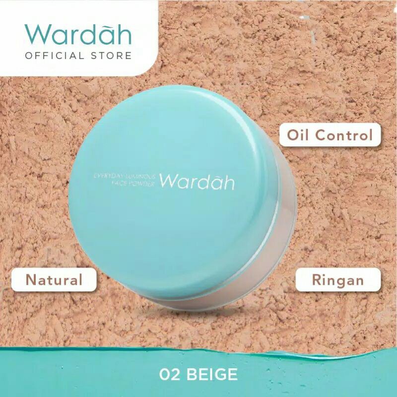 Wardah Everyday Loose Powder (bedak tabur) Luminous Face Powder Sahde 1-4 30 gr