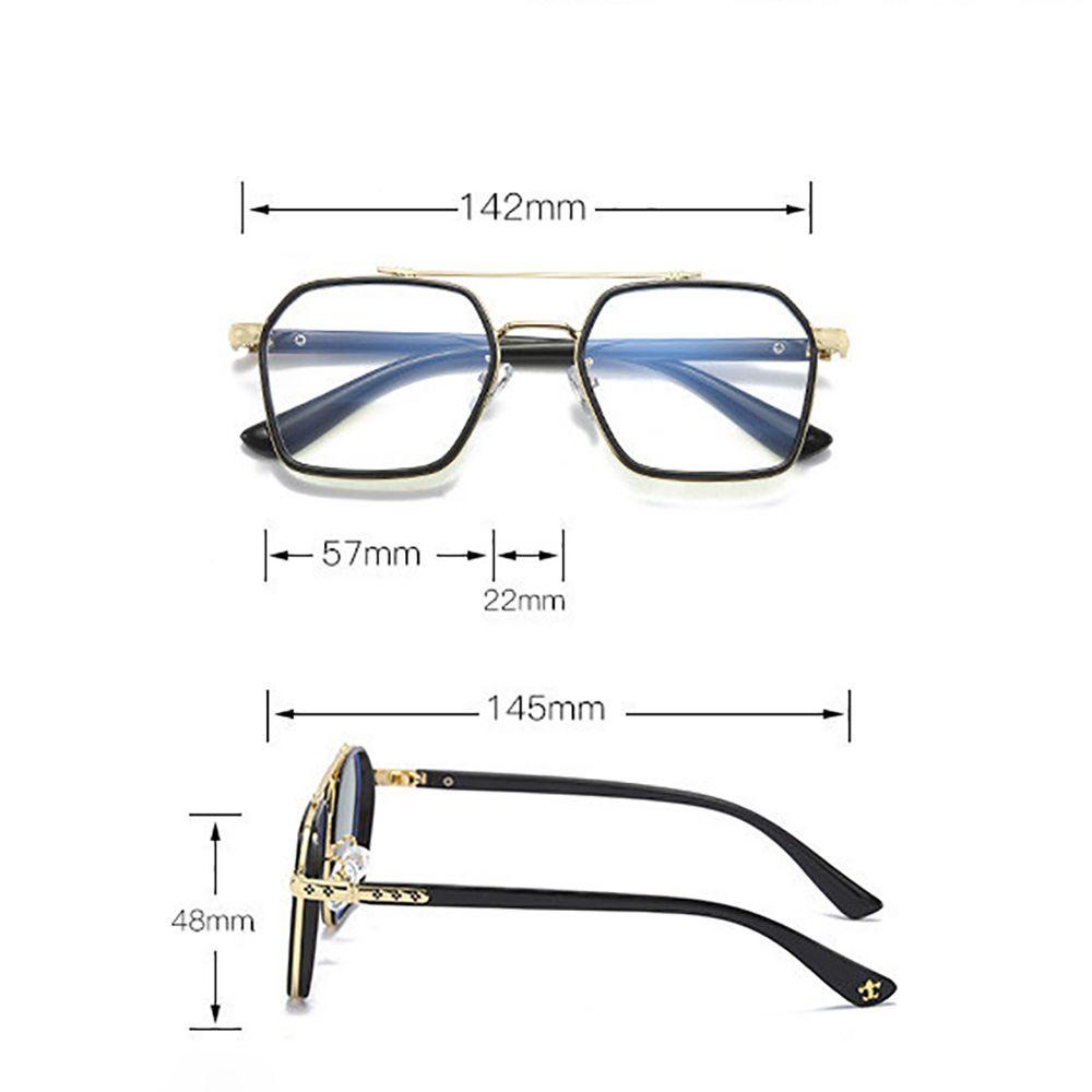 Mxbeauty Metal Frame Spectacles Simple Wanita Double Beam Anti Blue Light Kacamata Baca Kacamata Komputer Kacamata Kaca Anti Radiasi Kacamata Lensa Bening Kacamata Kacamata Optik