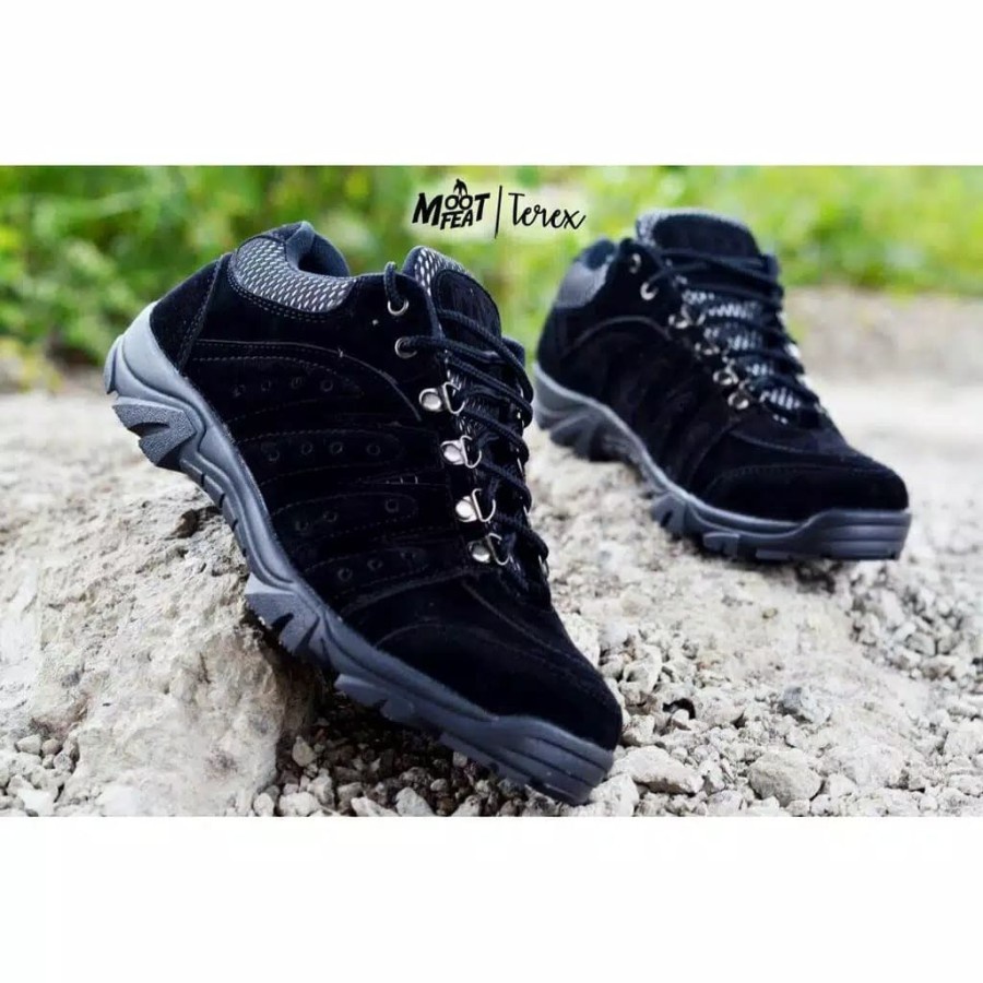 Sepatu Pria Crocodile Larman Pria boots Kasual Casual Boots kulit hiking Gunung (UJUNG BESI)