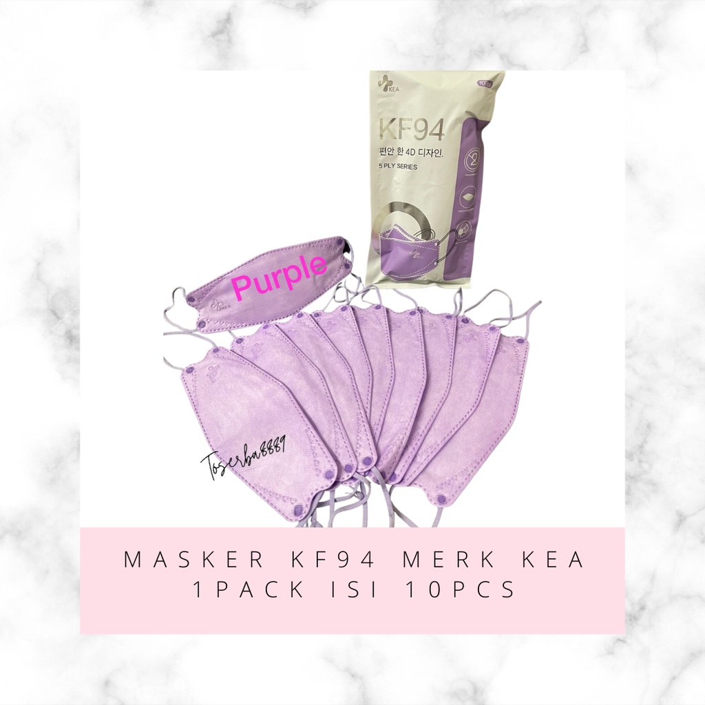 MASKER DEWASA KF94 KEA SUDAH 4PLY &amp; 5PLY WARNA CANTIK 1PACK ISI 10PCS