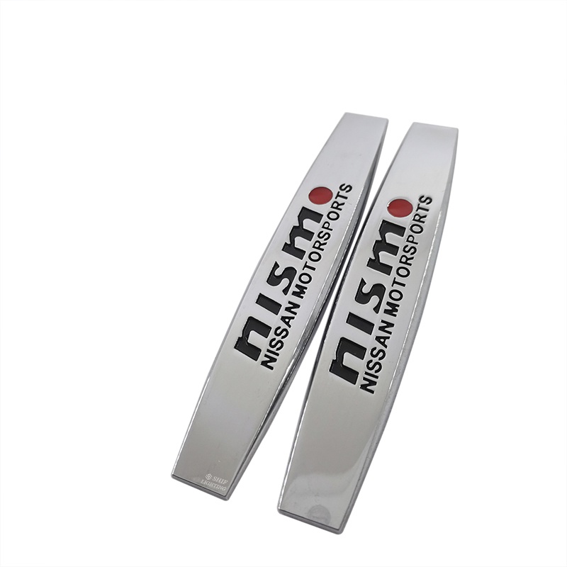 2pcs Stiker Emblem Logo Nissan NISMO Bahan Metal Untuk Dekorasi Mobil Nissan