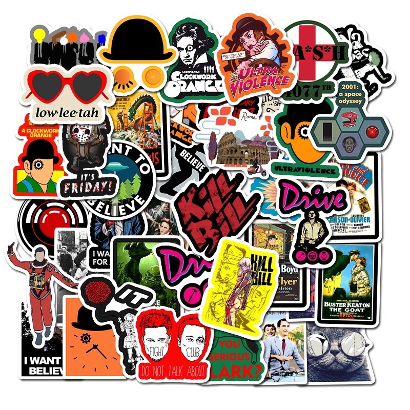 50pcs / pack Classic Film Character Stickers For Decoration