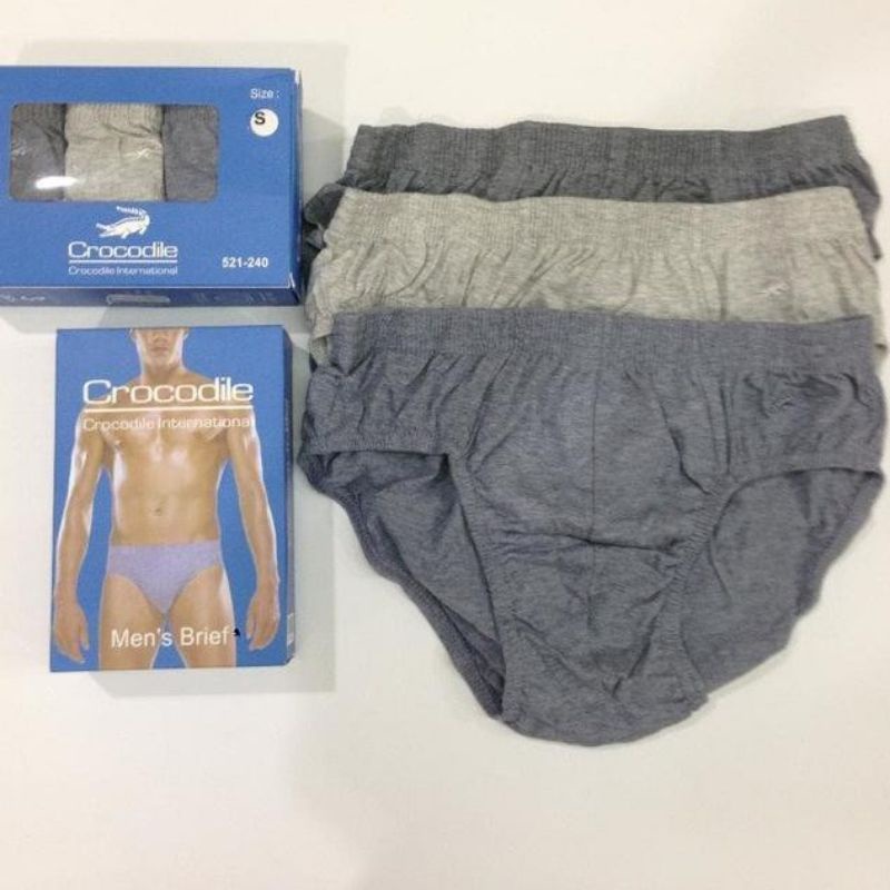 CROCODILE Cd Men's Brief 521-240 Sekotak Isi 3Pcs