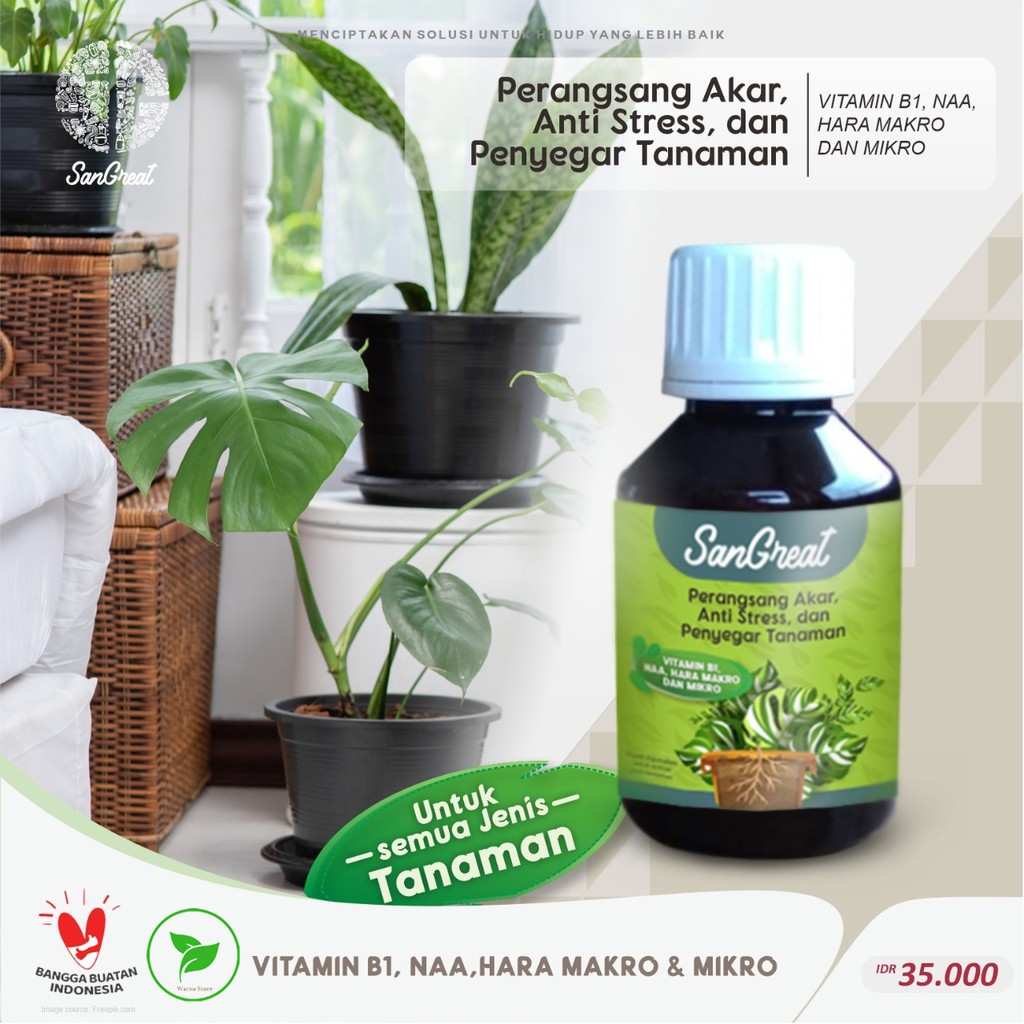 Penumbuh Akar &amp; Anti Stress Tanaman Vitamin B1, NAA Hara Makro Mikro