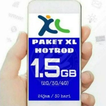 Paket Data XL + Perdana Hotrod 1,5GB 24Jam