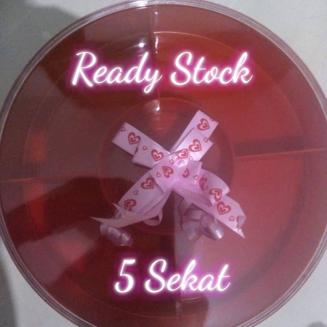 Toples 5 sekat hias pita cantik pink
