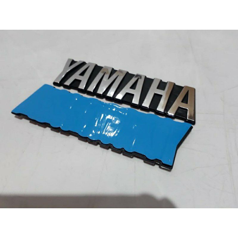 LOGO EMBLEM YAMAHA LOGO EMBLEM RX KING BOX AKI RX KING BISA SATUAN DAN 1 SET-Yamaha Silver
