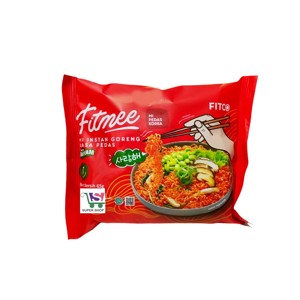 Fitmee Bayam Goreng Pedas Mi Instan 65 Gram