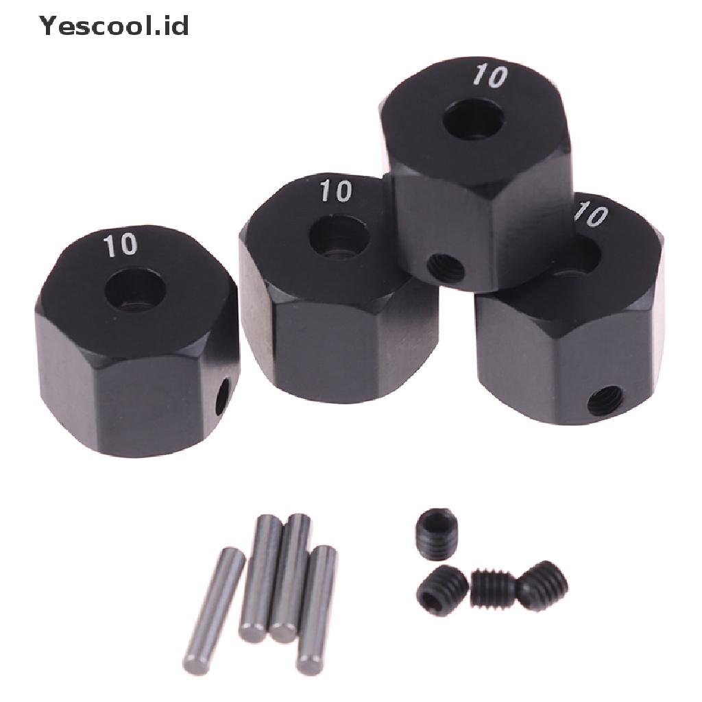 4pcs Adapter Hex Hub Roda 12mm Untuk Hsp 1 / 10 Skala Rc Car Sport 8 9