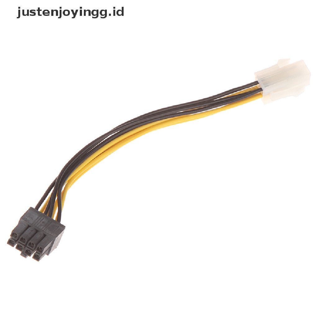 // justenjoyingg.id // 5Pcs ATX 4 Pin Male to 8 Pin Female EPS Power Cable Adapter CPU Power Connector ~