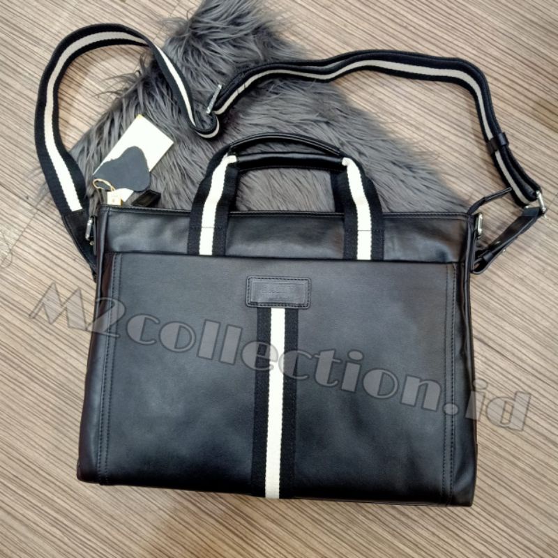 Tas Kantor Bally Leather Braifcase Tas Mirror 1:1 Kulit Asli Impor