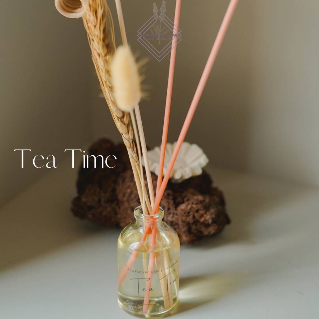 Bearspaw Fine Fragrance Reed Diffuser 50ml Pengharum Pewangi Ruangan Free Stick Rotan Fiber Dried Flower-4