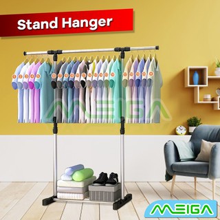 MEIGA Stand Hanger Single Rak Baju stainless Dekorasi Rumah Tangga