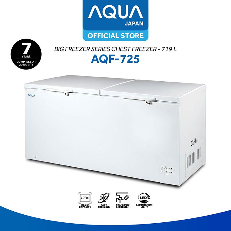AQUA Japan AQF-725 Chest Freezer 700L, CF 2 Door