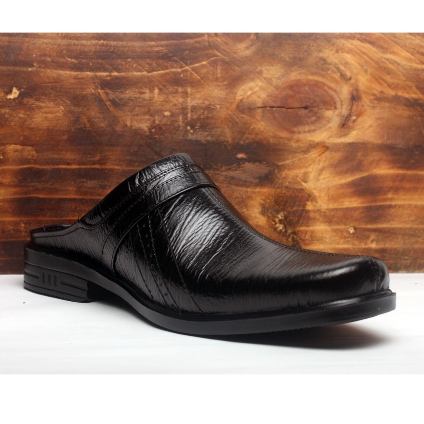 Sepatu Sandal Pria Kulit Asli Rasheda VL 08 Selop Tutong Daltong