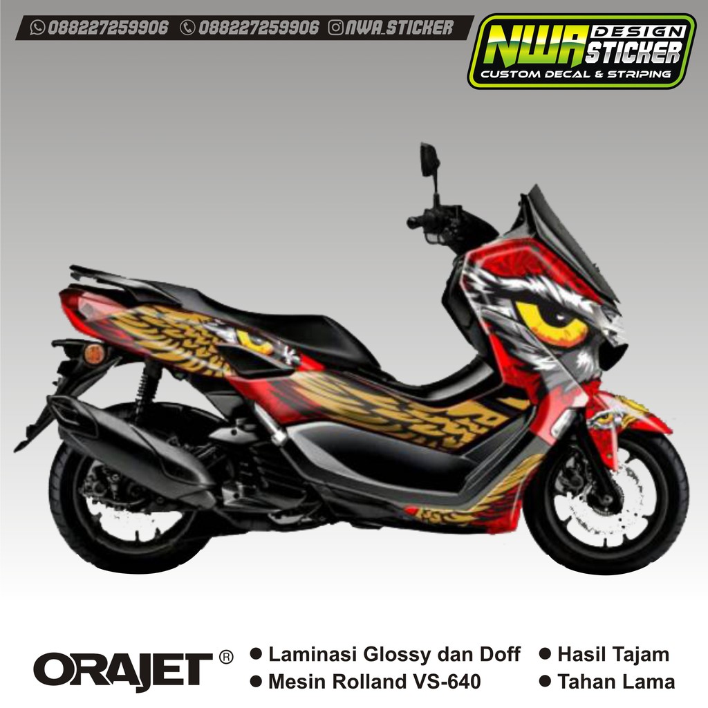 FULL BODY ALL NEW NMAX 2020 TEMA BURUNG HANTU OWL PUTIH/HITAM/BEBAS / DECAL NMAX / STICKER NMAX