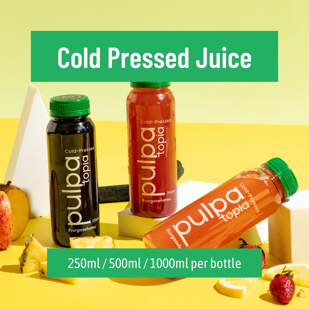

ALA CARTE Cold Pressed Juice 250ml 500ml 1000ml - Juice Cleanse - Jus Sehat Diet Detox PULPATOPIA