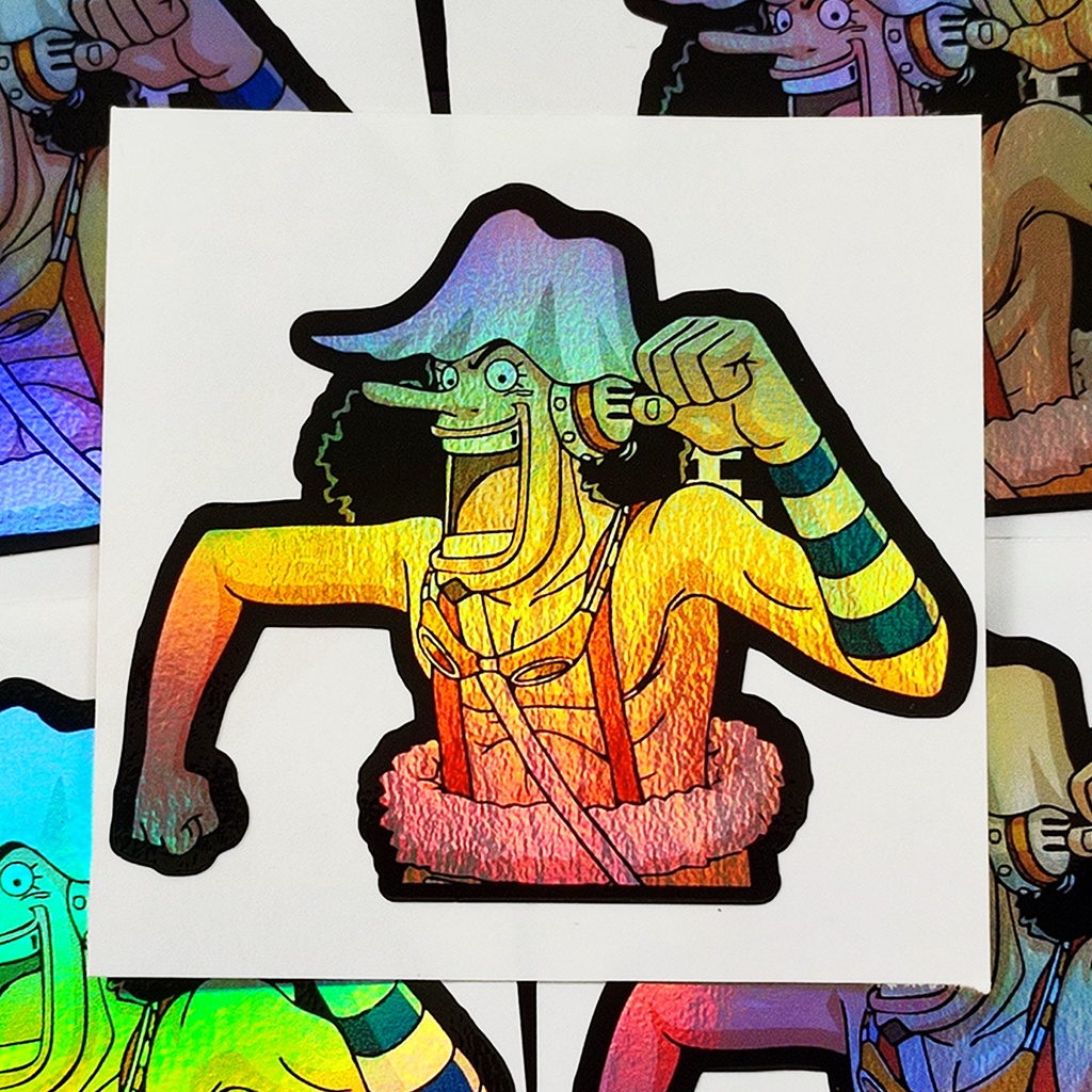 STICKER STIKER HOLOGRAM ANIME - ONE PIECE USSOP - STIKER ANIME HOLOGRAM