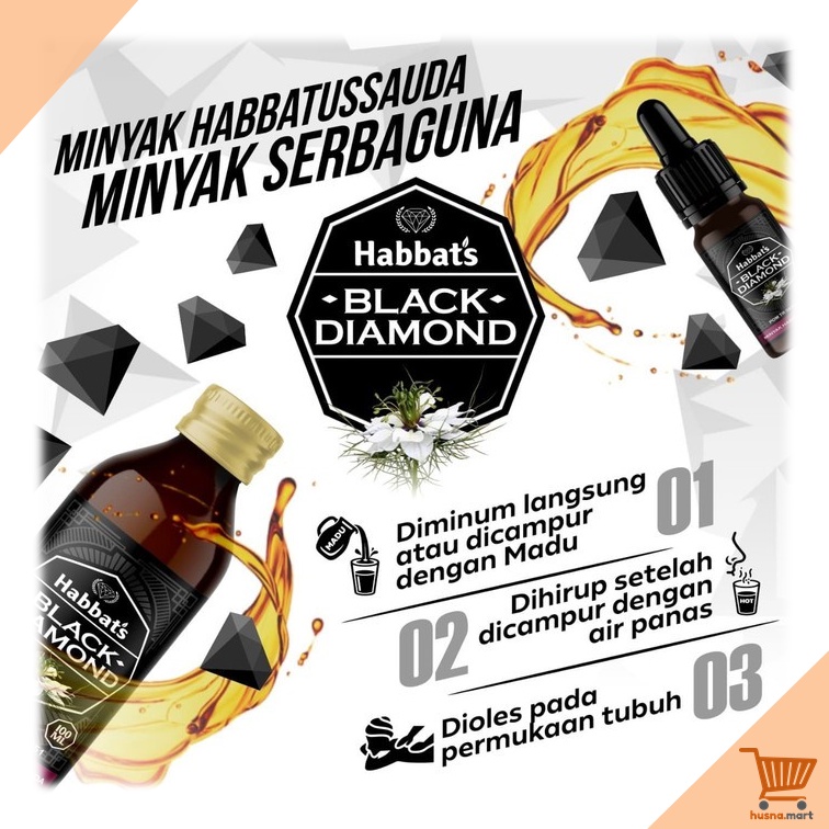 Habbatusauda Cair - Black Diamond Minyak Habbats Murni -  Original kemasan 10 ml